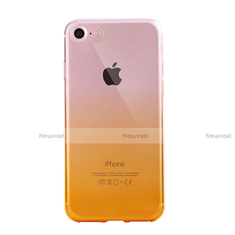 Ultra-thin Transparent Gel Gradient Soft Case G01 for Apple iPhone SE3 2022 Yellow