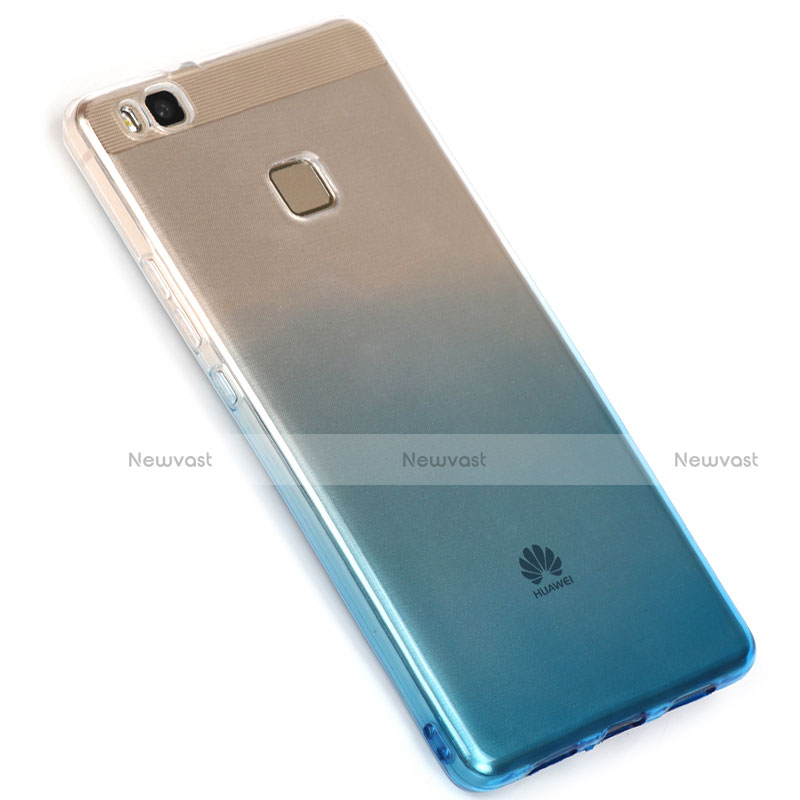 Ultra-thin Transparent Gel Gradient Soft Case G01 for Huawei G9 Lite Blue