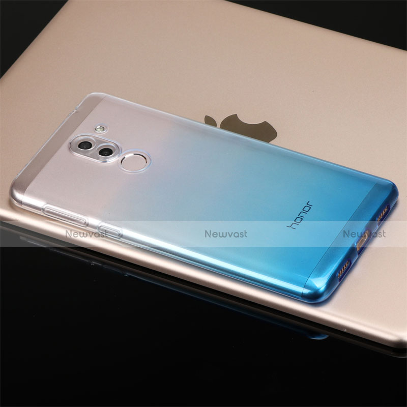 Ultra-thin Transparent Gel Gradient Soft Case G01 for Huawei Honor 6X Blue