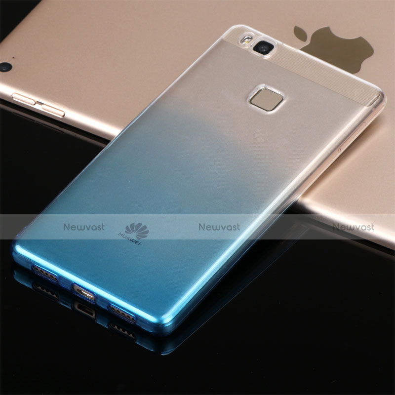Ultra-thin Transparent Gel Gradient Soft Case G01 for Huawei P9 Lite Blue