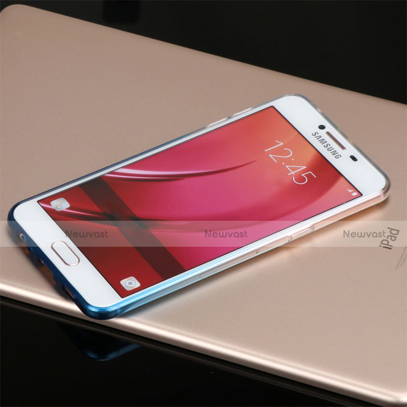 Ultra-thin Transparent Gel Gradient Soft Case G01 for Samsung Galaxy C5 SM-C5000 Blue