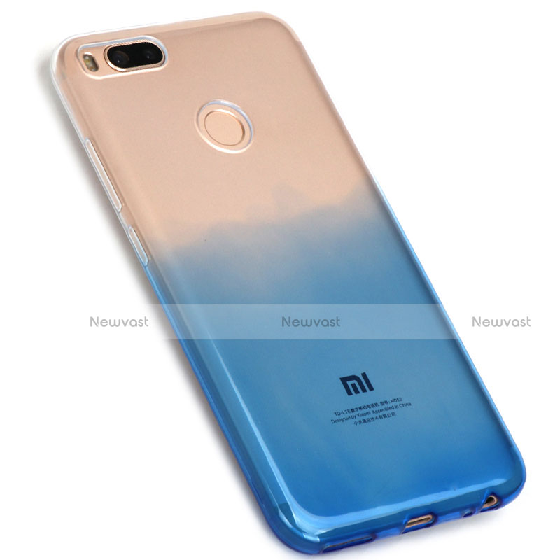 Ultra-thin Transparent Gel Gradient Soft Case G01 for Xiaomi Mi 5X Blue