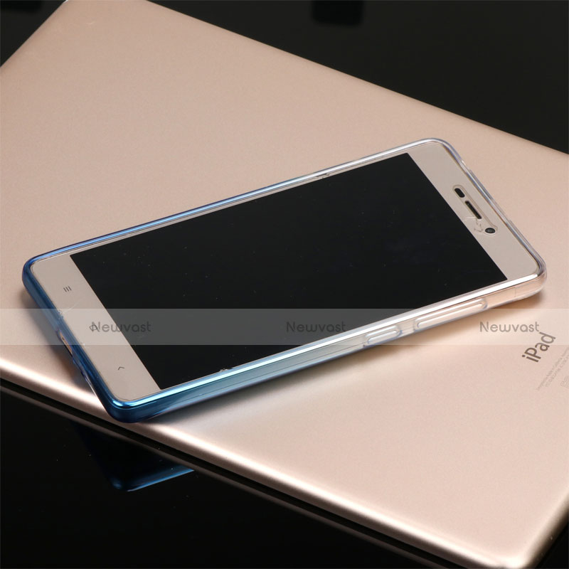 Ultra-thin Transparent Gel Gradient Soft Case G01 for Xiaomi Redmi 3 Pro Blue