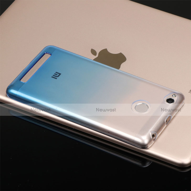 Ultra-thin Transparent Gel Gradient Soft Case G01 for Xiaomi Redmi 3S Blue