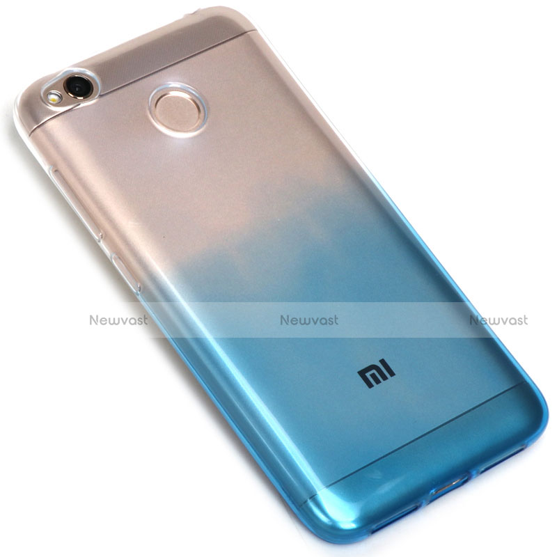 Ultra-thin Transparent Gel Gradient Soft Case G01 for Xiaomi Redmi 4X Blue
