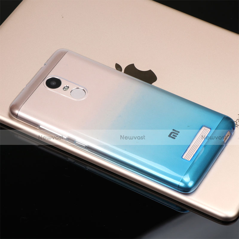 Ultra-thin Transparent Gel Gradient Soft Case G01 for Xiaomi Redmi Note 3 Pro Blue