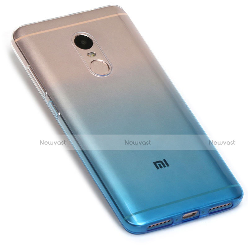Ultra-thin Transparent Gel Gradient Soft Case G01 for Xiaomi Redmi Note 4 Blue