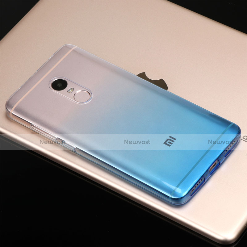 Ultra-thin Transparent Gel Gradient Soft Case G01 for Xiaomi Redmi Note 4 Blue