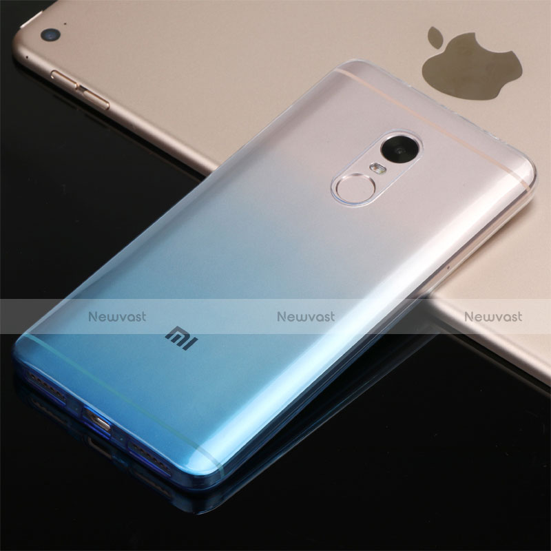 Ultra-thin Transparent Gel Gradient Soft Case G01 for Xiaomi Redmi Note 4 Blue