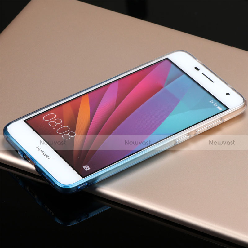 Ultra-thin Transparent Gel Gradient Soft Case Q01 for Huawei Enjoy 6 Blue