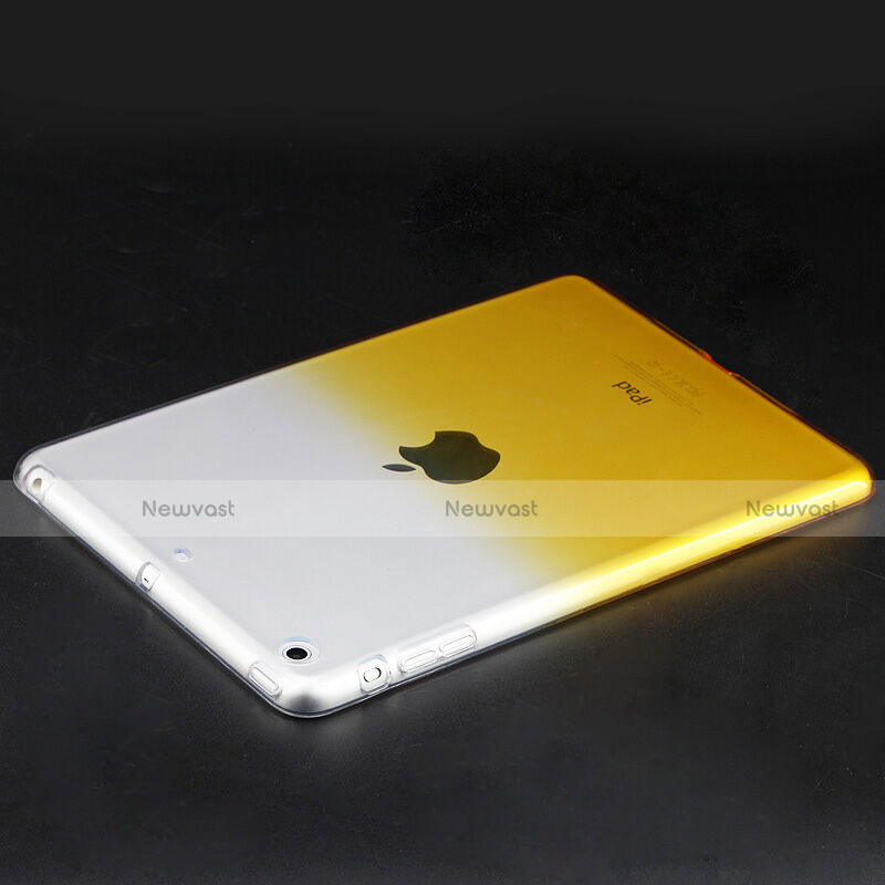 Ultra-thin Transparent Gel Gradient Soft Cover for Apple iPad Mini 2 Yellow