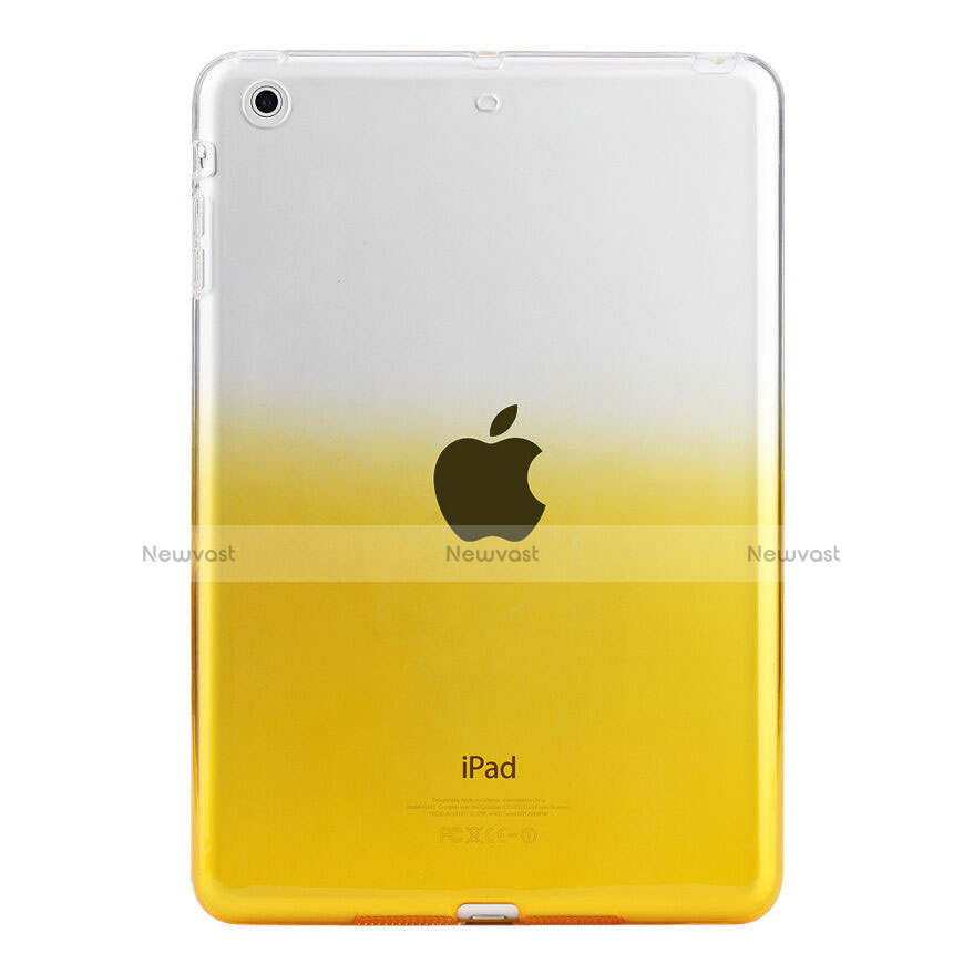 Ultra-thin Transparent Gel Gradient Soft Cover for Apple iPad Mini 3 Yellow