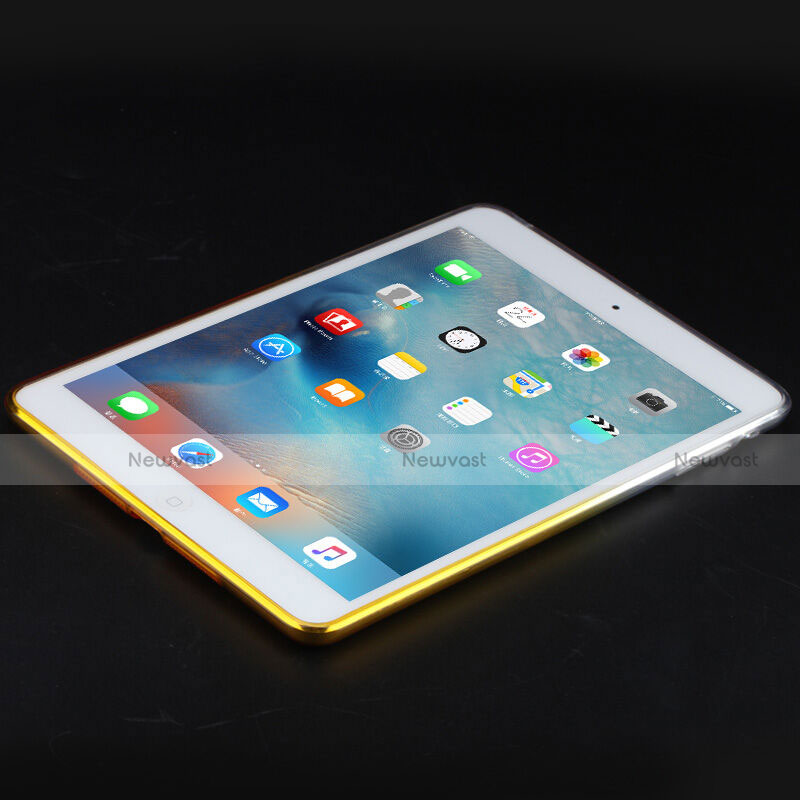 Ultra-thin Transparent Gel Gradient Soft Cover for Apple iPad Mini Yellow