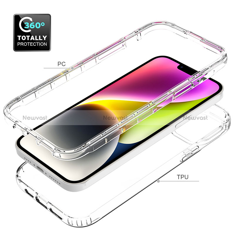 Ultra-thin Transparent Gel Gradient Soft Matte Finish Front and Back Case 360 Degrees Cover for Apple iPhone 14 Plus