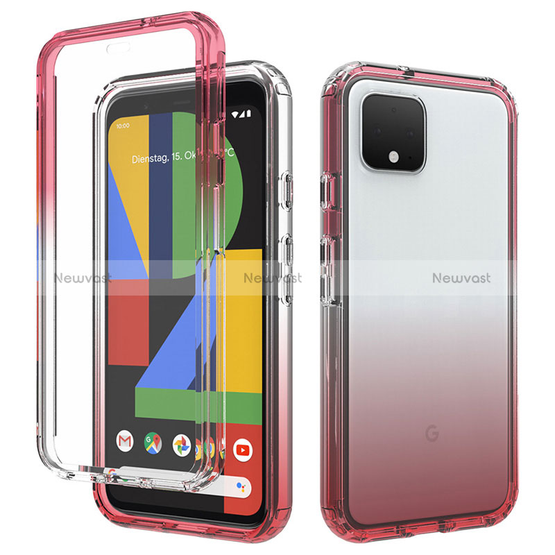 Ultra-thin Transparent Gel Gradient Soft Matte Finish Front and Back Case 360 Degrees Cover for Google Pixel 4