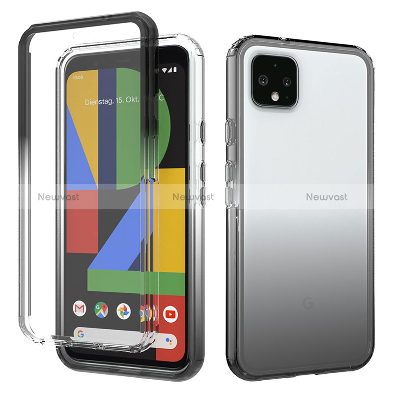 Ultra-thin Transparent Gel Gradient Soft Matte Finish Front and Back Case 360 Degrees Cover for Google Pixel 4 XL