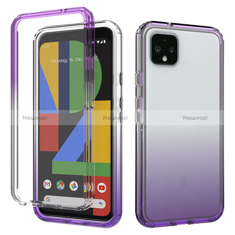 Ultra-thin Transparent Gel Gradient Soft Matte Finish Front and Back Case 360 Degrees Cover for Google Pixel 4 XL
