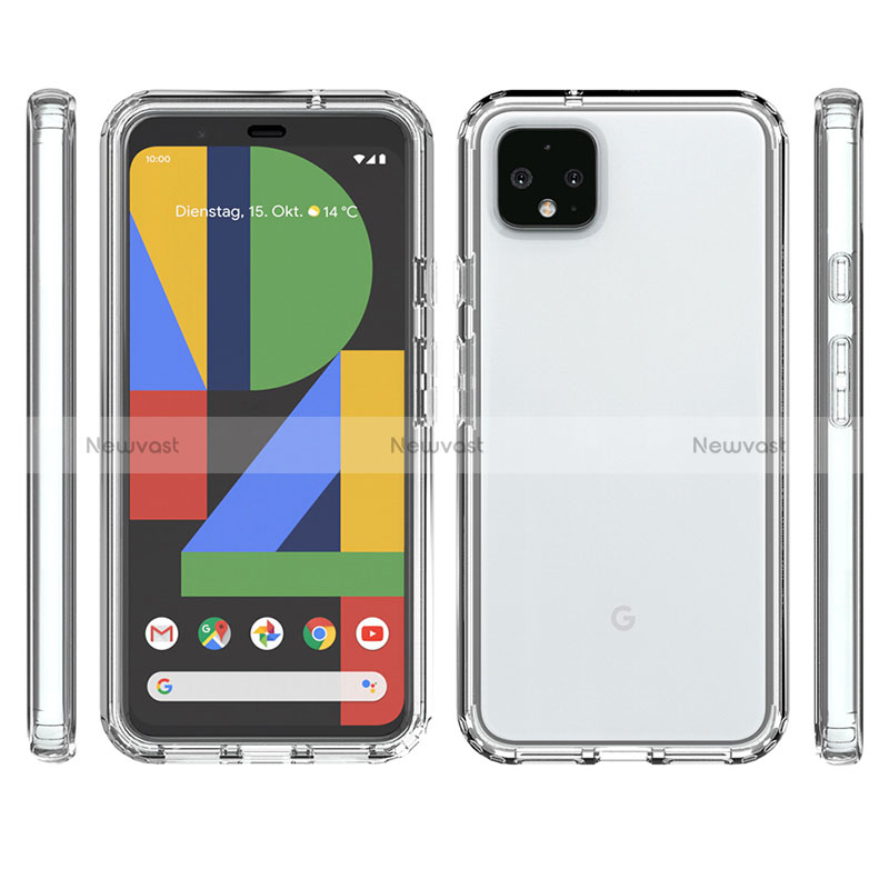 Ultra-thin Transparent Gel Gradient Soft Matte Finish Front and Back Case 360 Degrees Cover for Google Pixel 4 XL