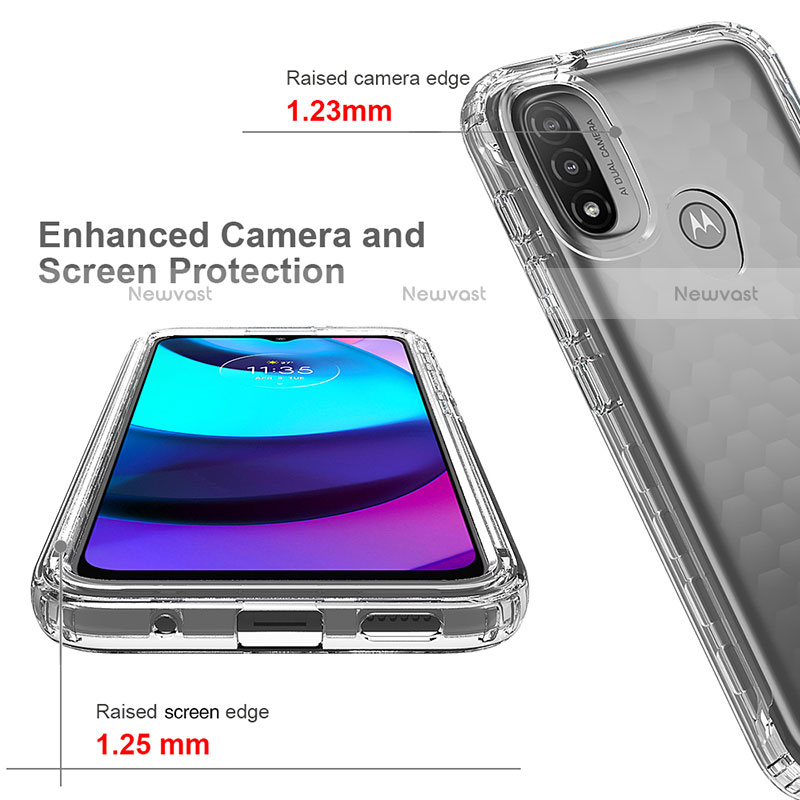 Ultra-thin Transparent Gel Gradient Soft Matte Finish Front and Back Case 360 Degrees Cover for Motorola Moto E40