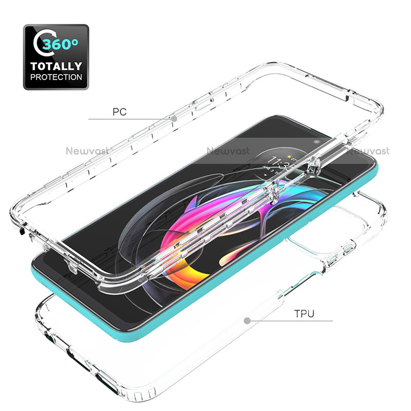 Ultra-thin Transparent Gel Gradient Soft Matte Finish Front and Back Case 360 Degrees Cover for Motorola Moto Edge 20 Lite 5G