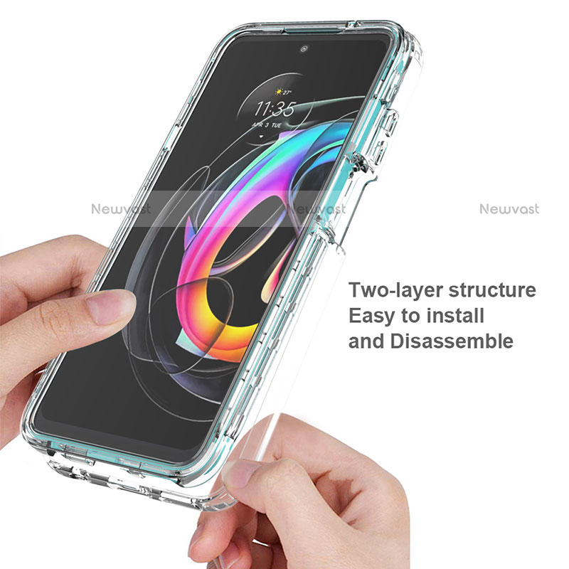 Ultra-thin Transparent Gel Gradient Soft Matte Finish Front and Back Case 360 Degrees Cover for Motorola Moto Edge 20 Lite 5G