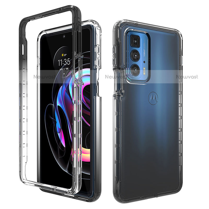 Ultra-thin Transparent Gel Gradient Soft Matte Finish Front and Back Case 360 Degrees Cover for Motorola Moto Edge 20 Pro 5G