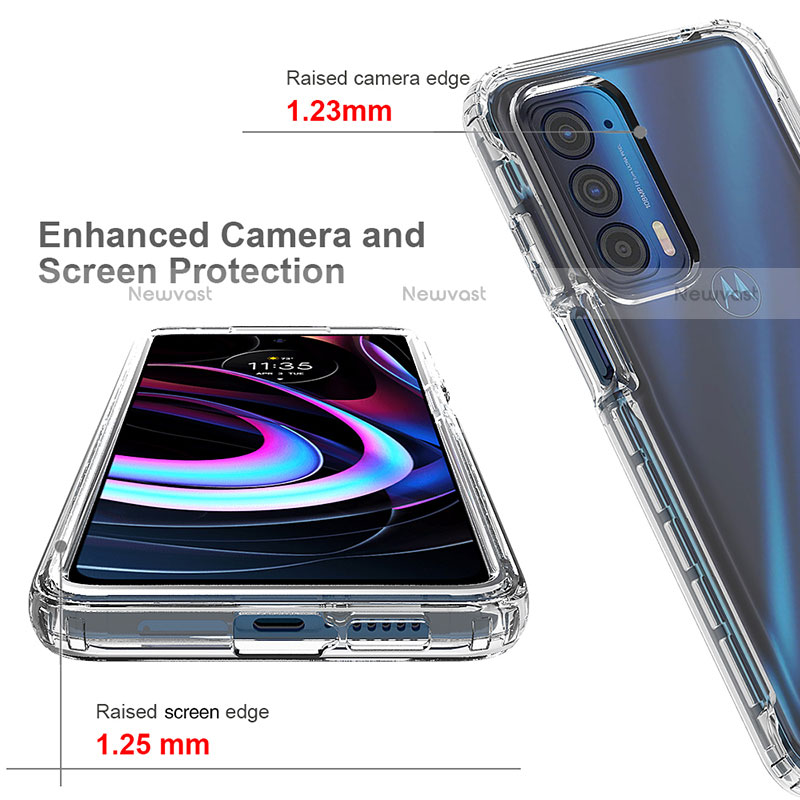 Ultra-thin Transparent Gel Gradient Soft Matte Finish Front and Back Case 360 Degrees Cover for Motorola Moto Edge (2021) 5G