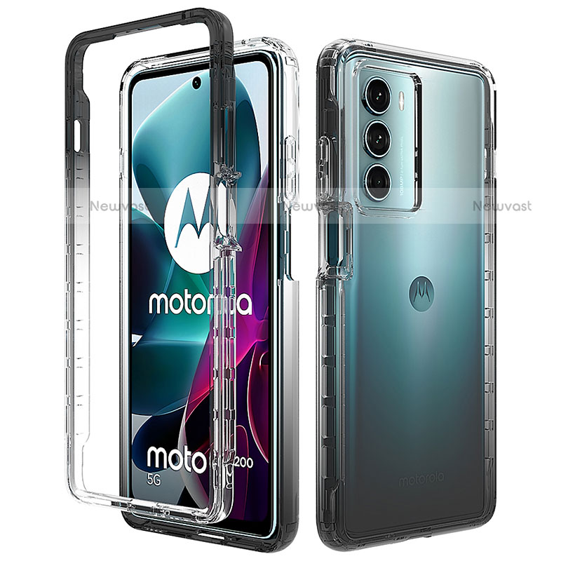 Ultra-thin Transparent Gel Gradient Soft Matte Finish Front and Back Case 360 Degrees Cover for Motorola Moto Edge S30 5G