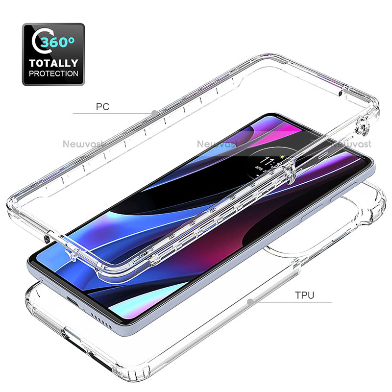 Ultra-thin Transparent Gel Gradient Soft Matte Finish Front and Back Case 360 Degrees Cover for Motorola Moto Edge X30 5G