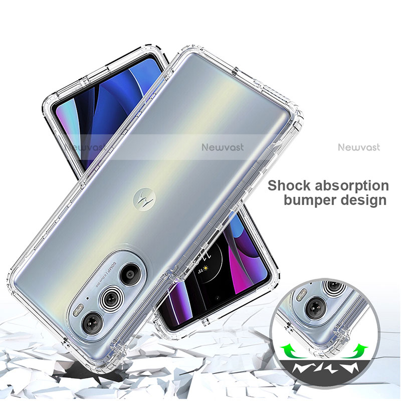 Ultra-thin Transparent Gel Gradient Soft Matte Finish Front and Back Case 360 Degrees Cover for Motorola Moto Edge X30 5G