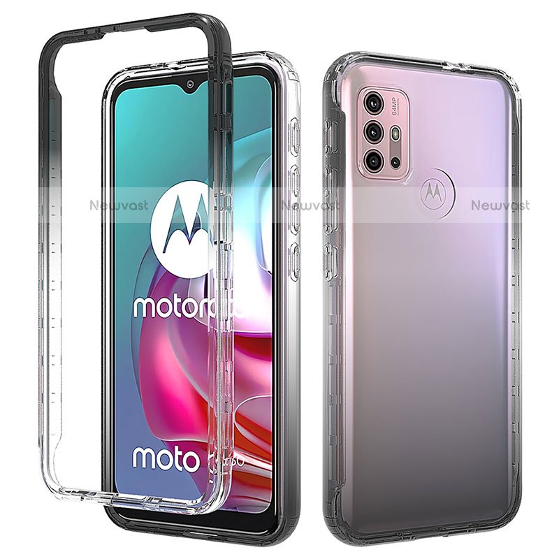 Ultra-thin Transparent Gel Gradient Soft Matte Finish Front and Back Case 360 Degrees Cover for Motorola Moto G10 Power