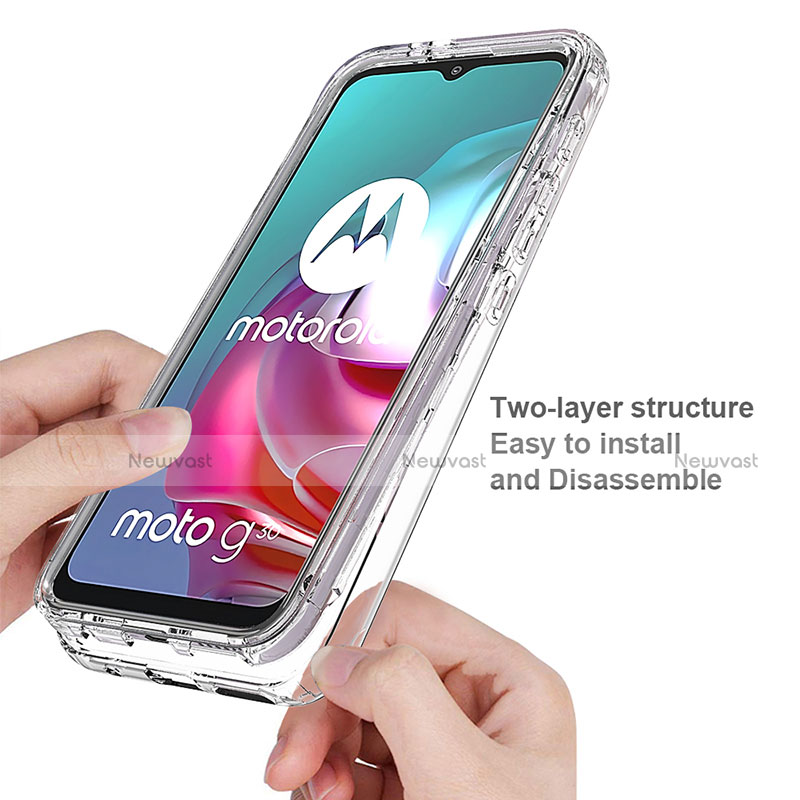 Ultra-thin Transparent Gel Gradient Soft Matte Finish Front and Back Case 360 Degrees Cover for Motorola Moto G20