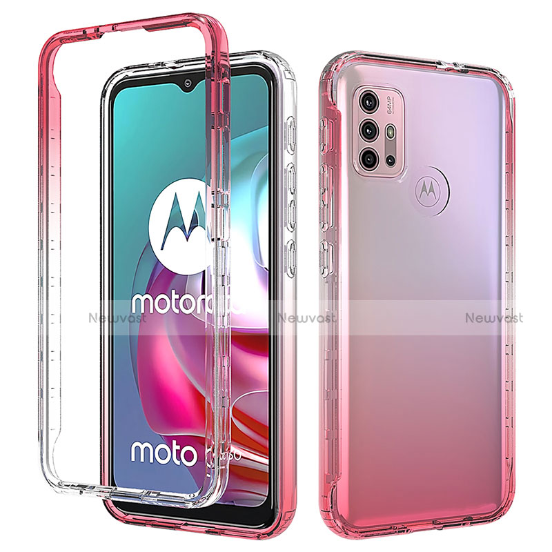Ultra-thin Transparent Gel Gradient Soft Matte Finish Front and Back Case 360 Degrees Cover for Motorola Moto G30
