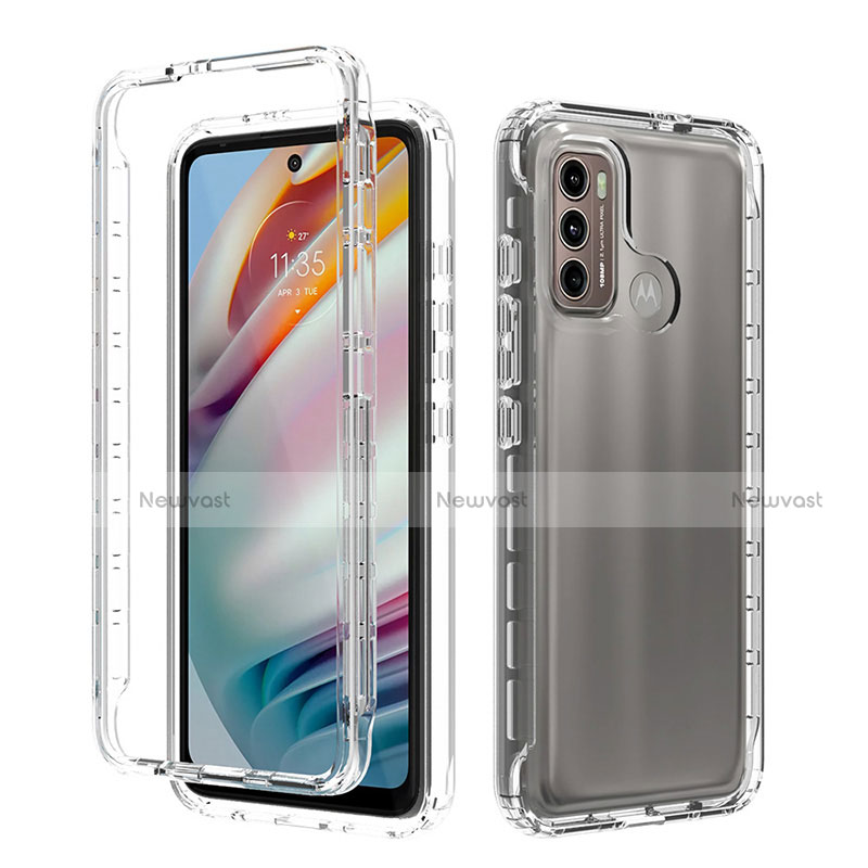Ultra-thin Transparent Gel Gradient Soft Matte Finish Front and Back Case 360 Degrees Cover for Motorola Moto G40 Fusion