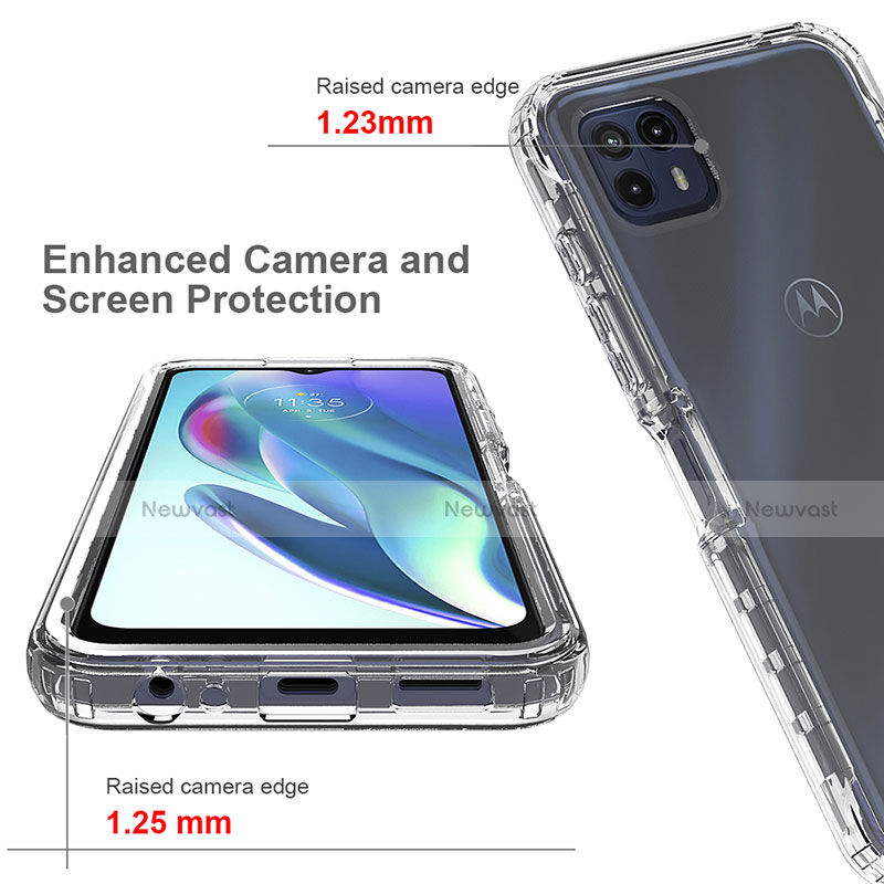 Ultra-thin Transparent Gel Gradient Soft Matte Finish Front and Back Case 360 Degrees Cover for Motorola Moto G50 5G