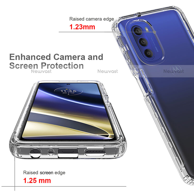 Ultra-thin Transparent Gel Gradient Soft Matte Finish Front and Back Case 360 Degrees Cover for Motorola Moto G51 5G