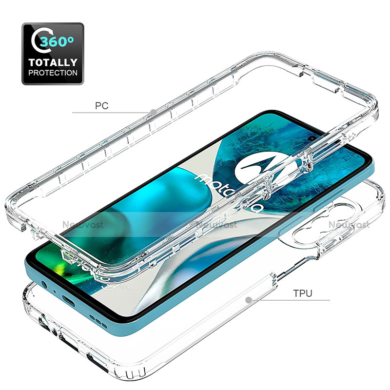 Ultra-thin Transparent Gel Gradient Soft Matte Finish Front and Back Case 360 Degrees Cover for Motorola Moto G82 5G