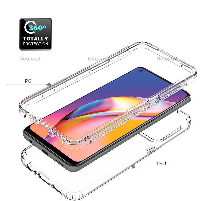 Ultra-thin Transparent Gel Gradient Soft Matte Finish Front and Back Case 360 Degrees Cover for Oppo A94 4G