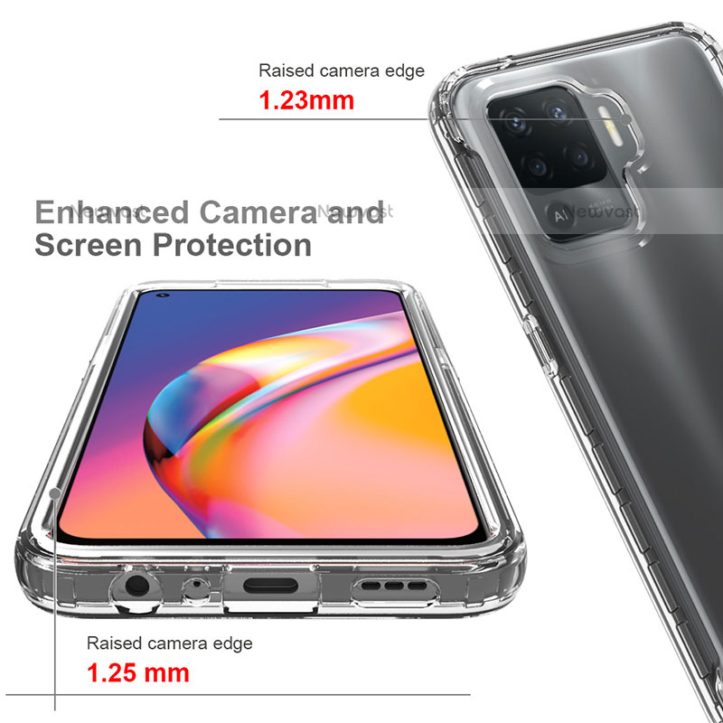 Ultra-thin Transparent Gel Gradient Soft Matte Finish Front and Back Case 360 Degrees Cover for Oppo F19 Pro