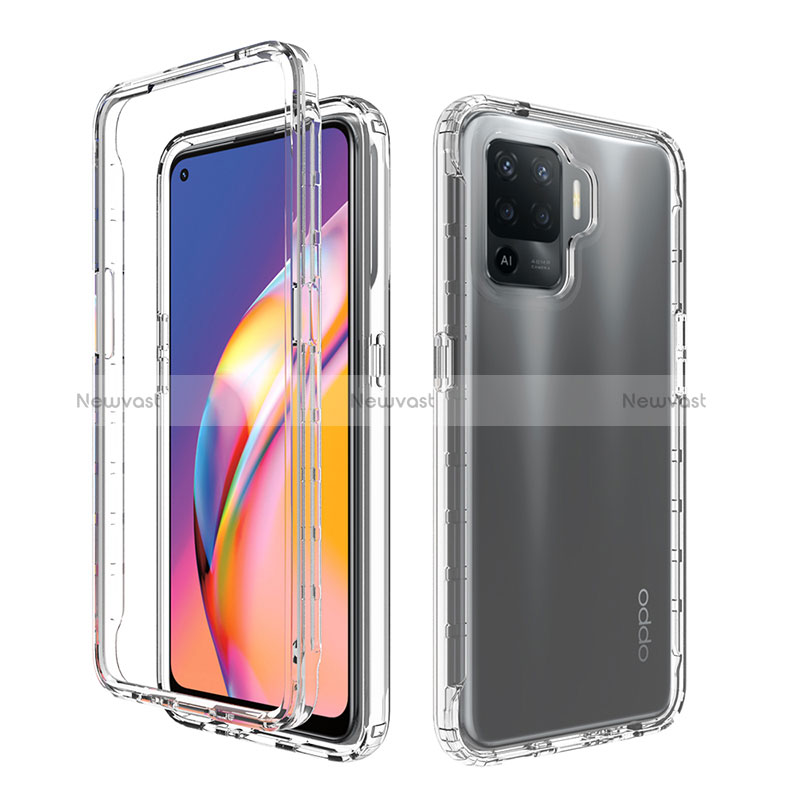 Ultra-thin Transparent Gel Gradient Soft Matte Finish Front and Back Case 360 Degrees Cover for Oppo Reno5 F