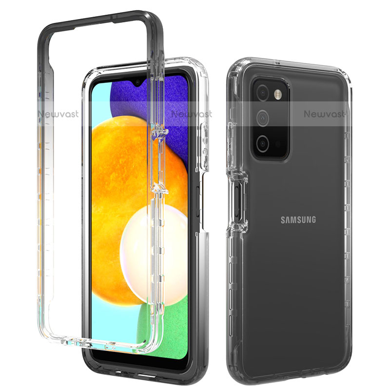 Ultra-thin Transparent Gel Gradient Soft Matte Finish Front and Back Case 360 Degrees Cover for Samsung Galaxy A02s