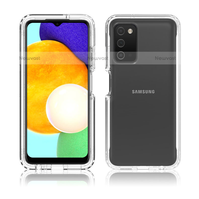 Ultra-thin Transparent Gel Gradient Soft Matte Finish Front and Back Case 360 Degrees Cover for Samsung Galaxy A02s