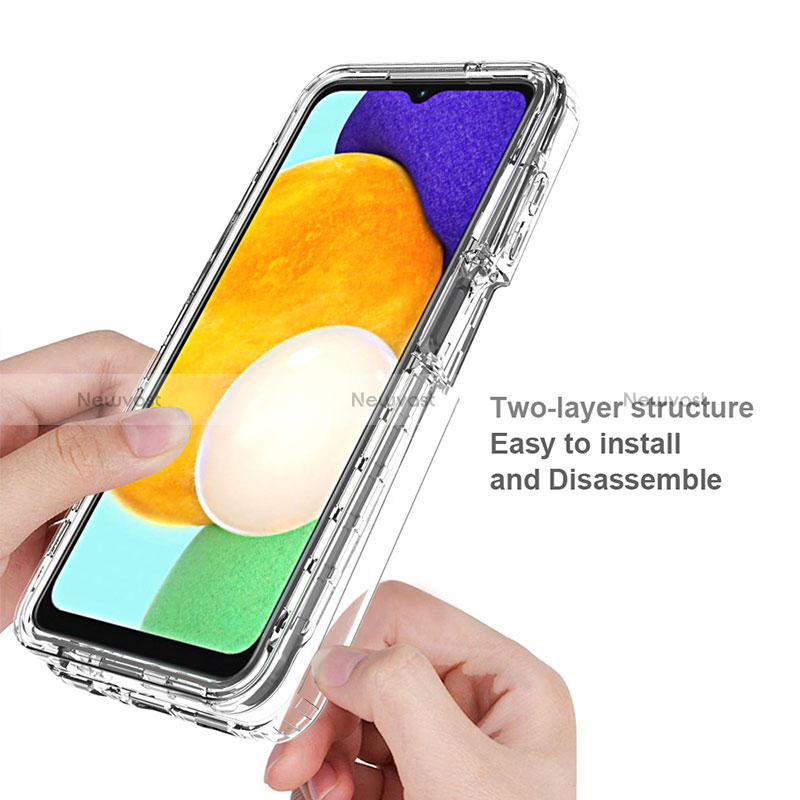 Ultra-thin Transparent Gel Gradient Soft Matte Finish Front and Back Case 360 Degrees Cover for Samsung Galaxy A04s