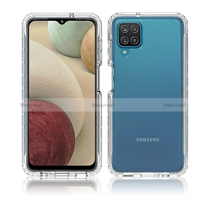 Ultra-thin Transparent Gel Gradient Soft Matte Finish Front and Back Case 360 Degrees Cover for Samsung Galaxy A12 Nacho