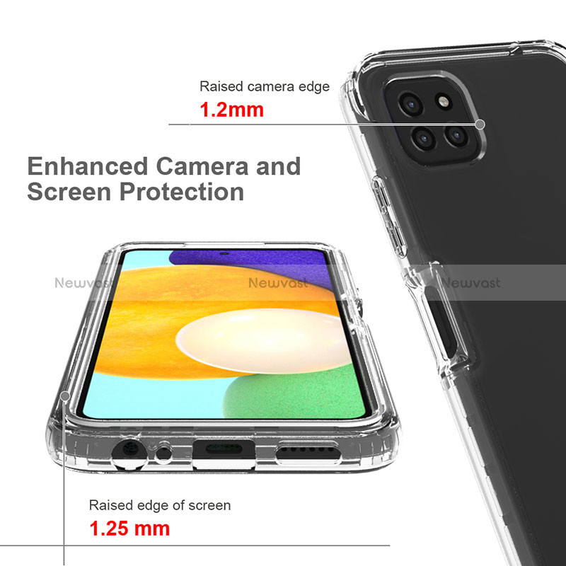 Ultra-thin Transparent Gel Gradient Soft Matte Finish Front and Back Case 360 Degrees Cover for Samsung Galaxy A22s 5G
