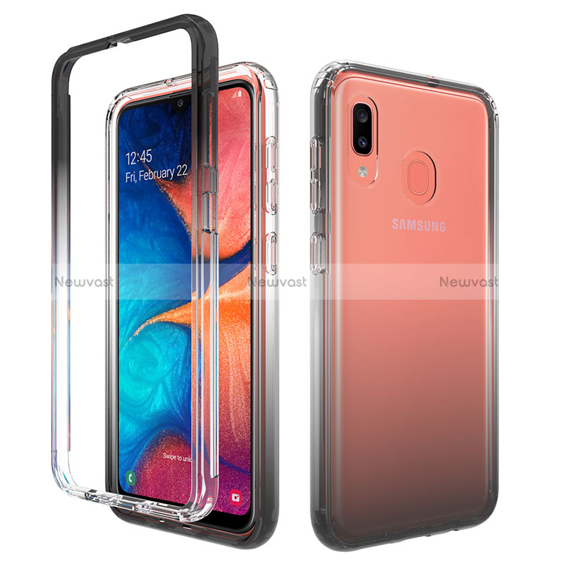 Ultra-thin Transparent Gel Gradient Soft Matte Finish Front and Back Case 360 Degrees Cover for Samsung Galaxy A30