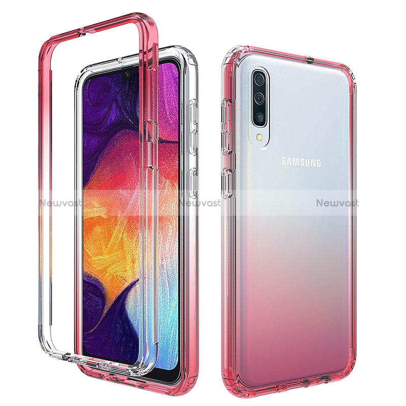 Ultra-thin Transparent Gel Gradient Soft Matte Finish Front and Back Case 360 Degrees Cover for Samsung Galaxy A30S