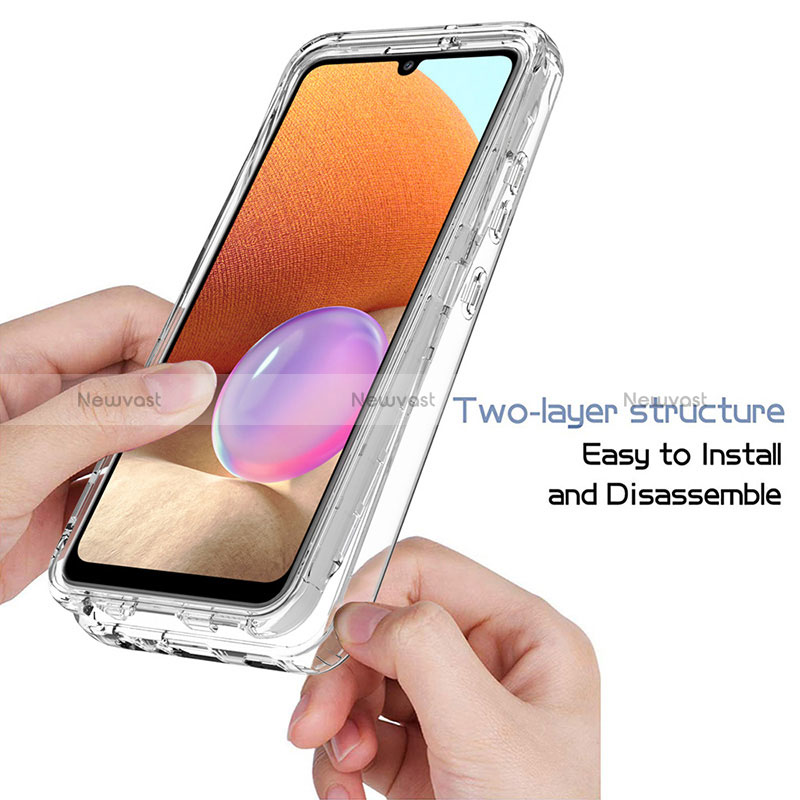 Ultra-thin Transparent Gel Gradient Soft Matte Finish Front and Back Case 360 Degrees Cover for Samsung Galaxy A32 4G