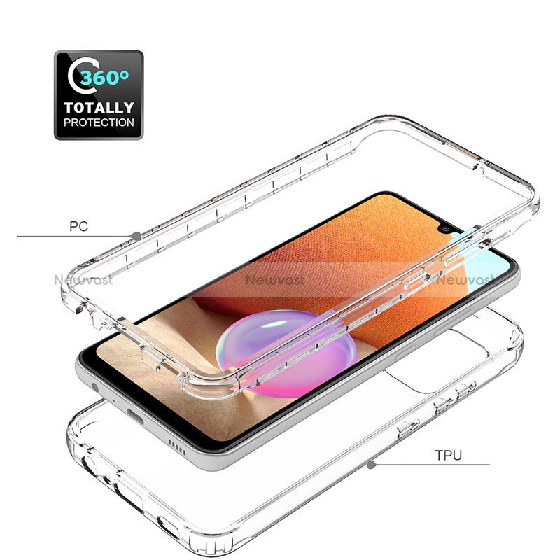 Ultra-thin Transparent Gel Gradient Soft Matte Finish Front and Back Case 360 Degrees Cover for Samsung Galaxy A32 5G