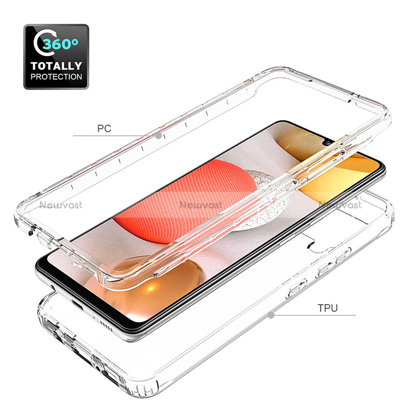 Ultra-thin Transparent Gel Gradient Soft Matte Finish Front and Back Case 360 Degrees Cover for Samsung Galaxy A42 5G